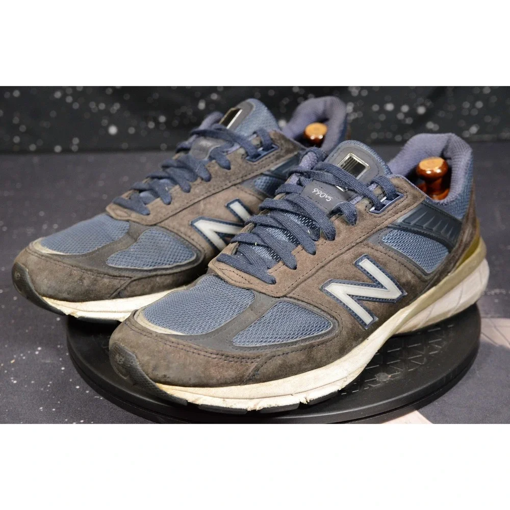 New Balance 990v5 Shoes Mens Size 11.5 Blue Made In USA Running‎ Suede M990NV5
